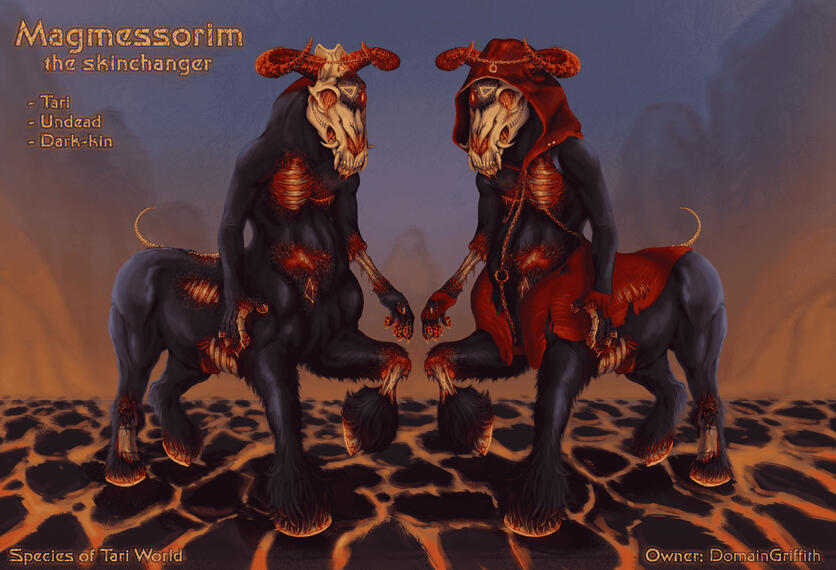 undead centaur refsheet (original character)